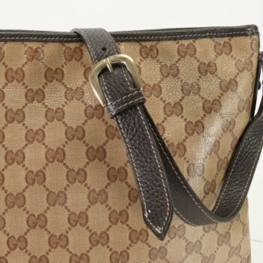 Gucci brown shoulder leather Abbey crossbody bag GG Crystal - Picture 5 of 14
